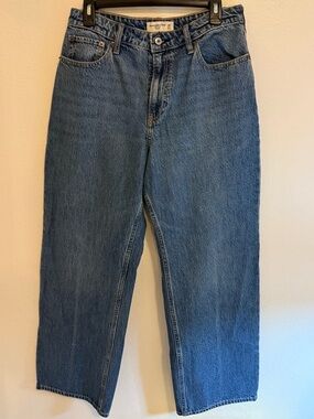 Abercrombie Curve Love High Rise Loose Jean Size 28 Short